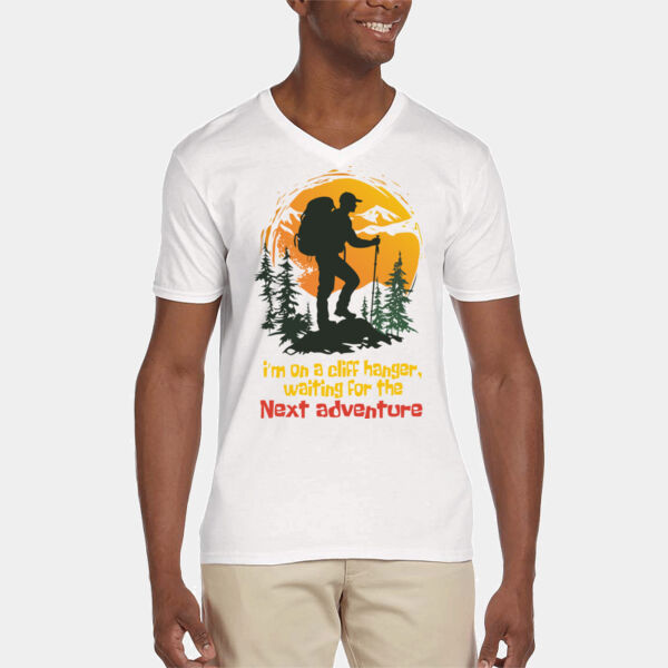 Cliff Hanger - Gildan Adult Softstyle® V-Neck T-Shirt Thumbnail